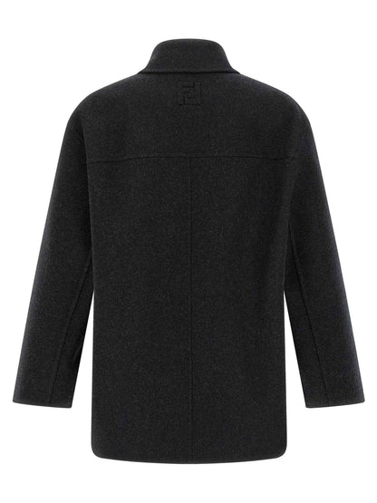Gray Virgin Wool Coat