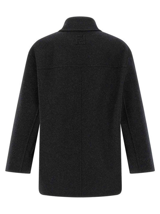 Gray Virgin Wool Coat