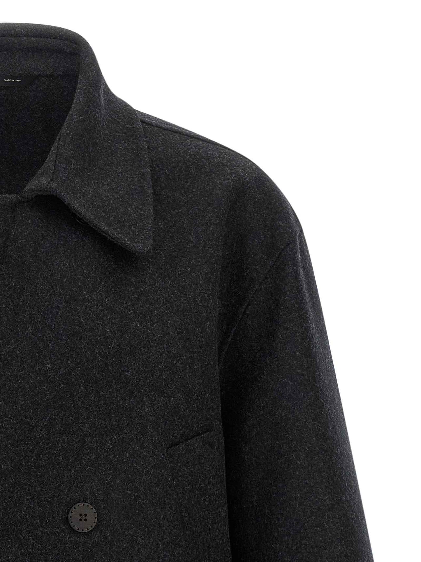 Gray Virgin Wool Coat