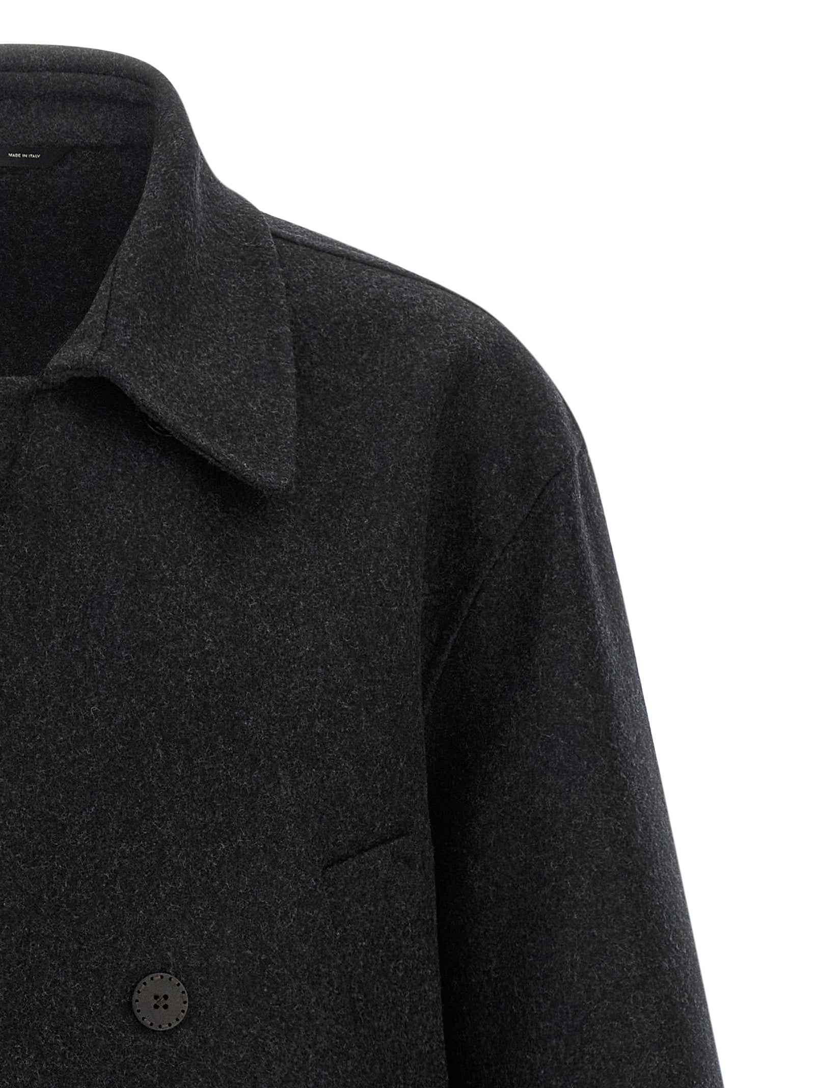Gray Virgin Wool Coat