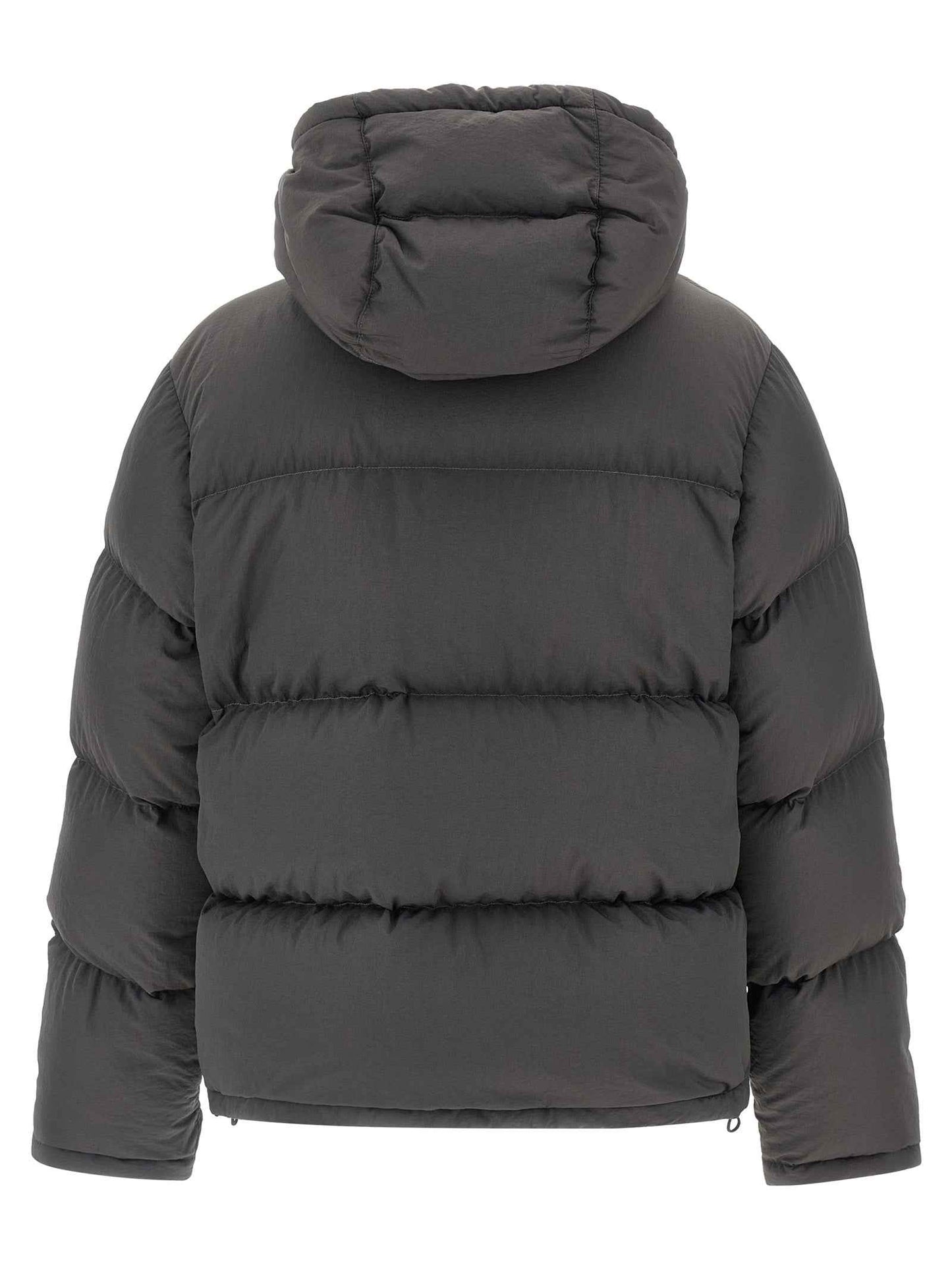Gray Polyamide Full-Length Jacket