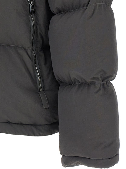 Gray Polyamide Full-Length Jacket