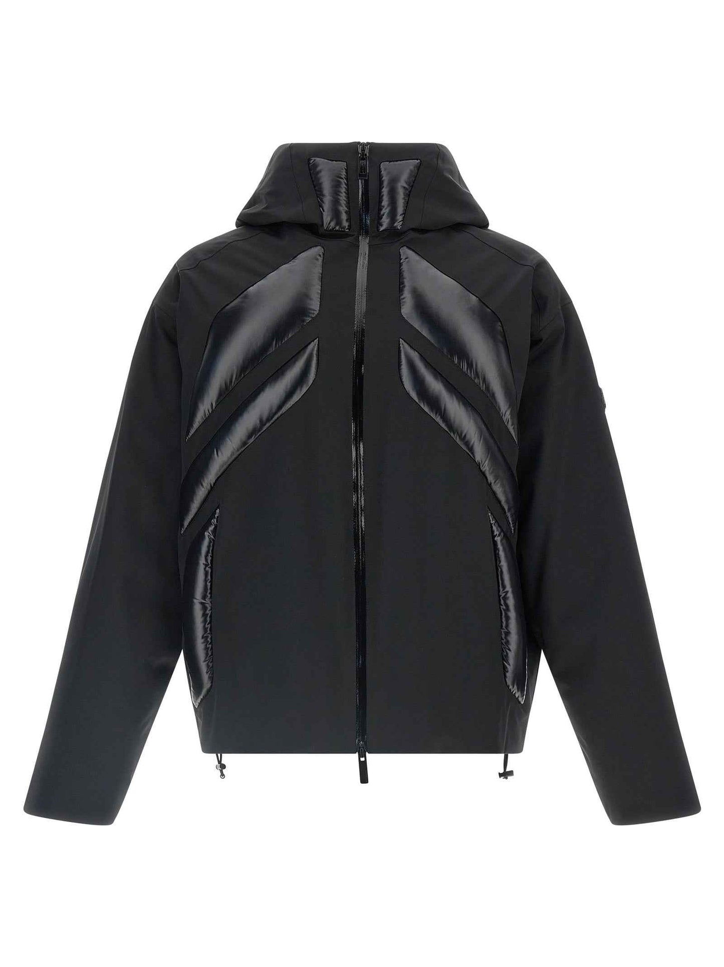 Black Polyamide Full-Length Jacket