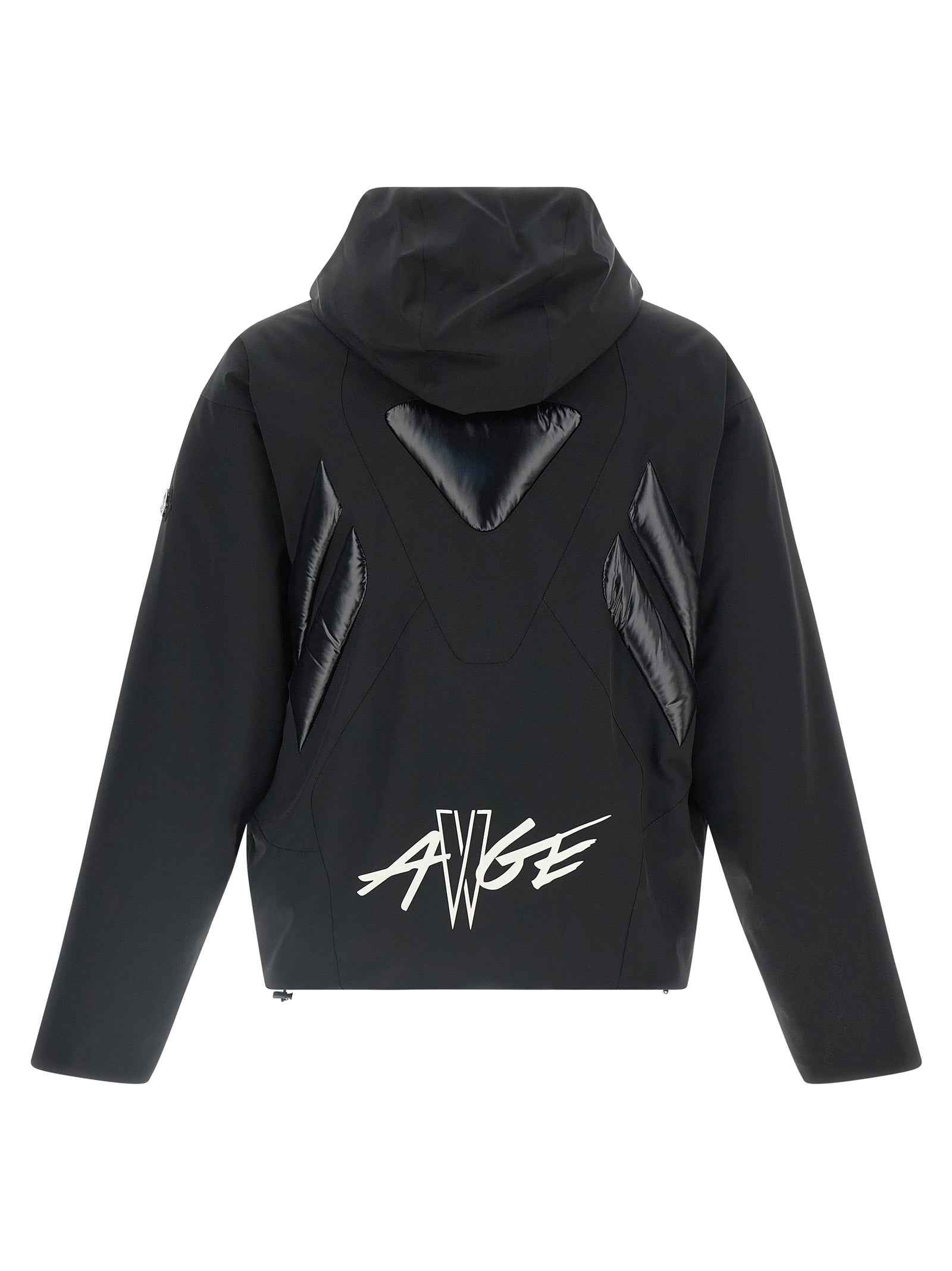 Black Polyamide Full-Length Jacket