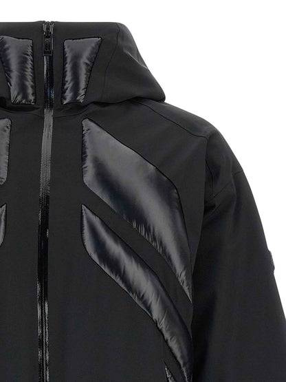 Black Polyamide Full-Length Jacket