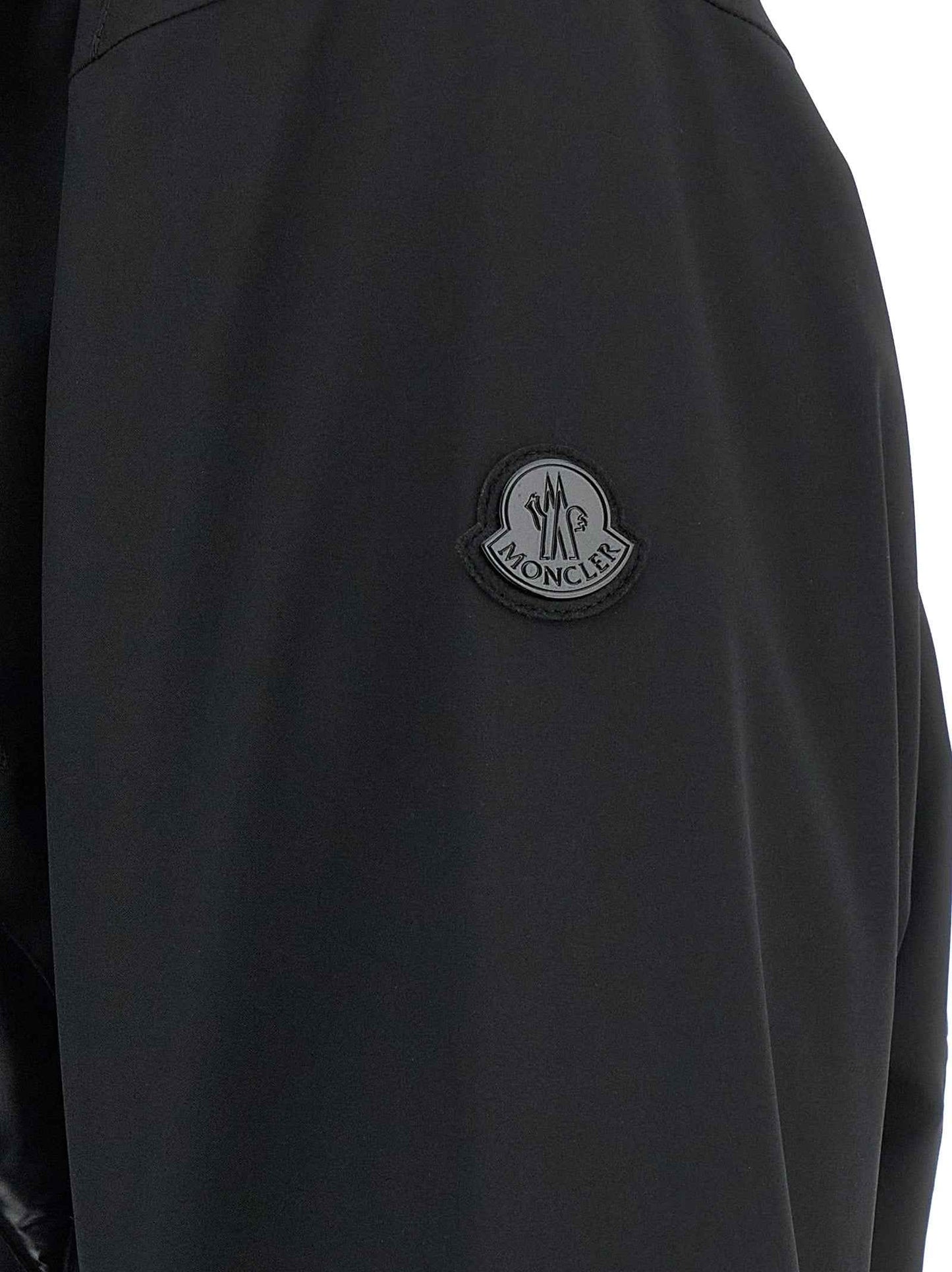 Black Polyamide Full-Length Jacket