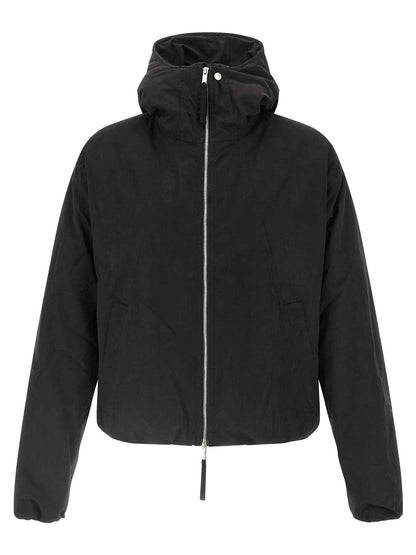 Black Polyester Shell Jacket