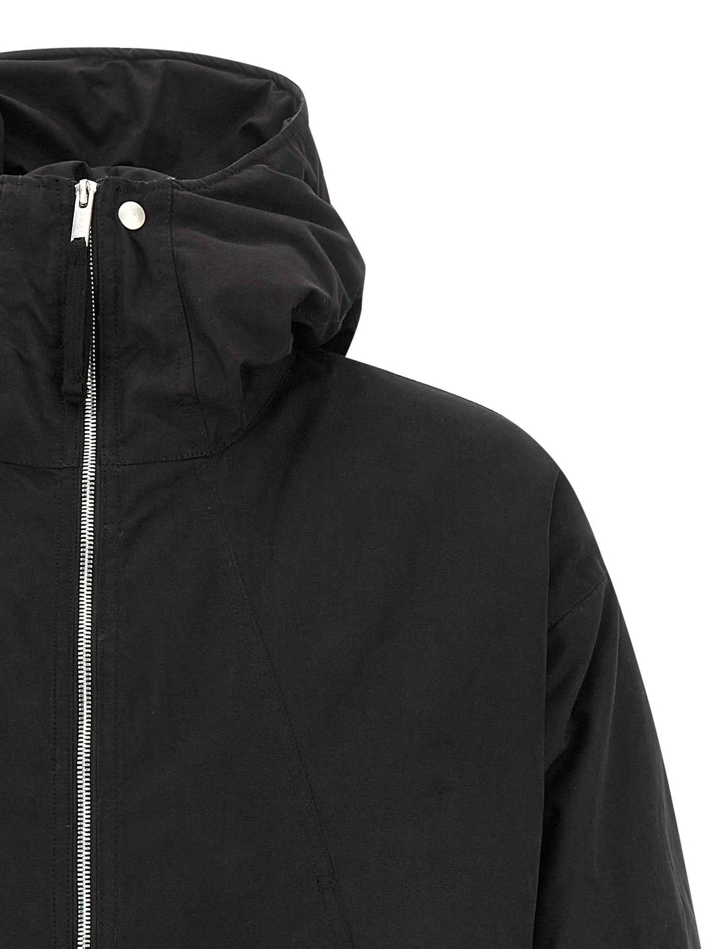 Black Polyester Shell Jacket