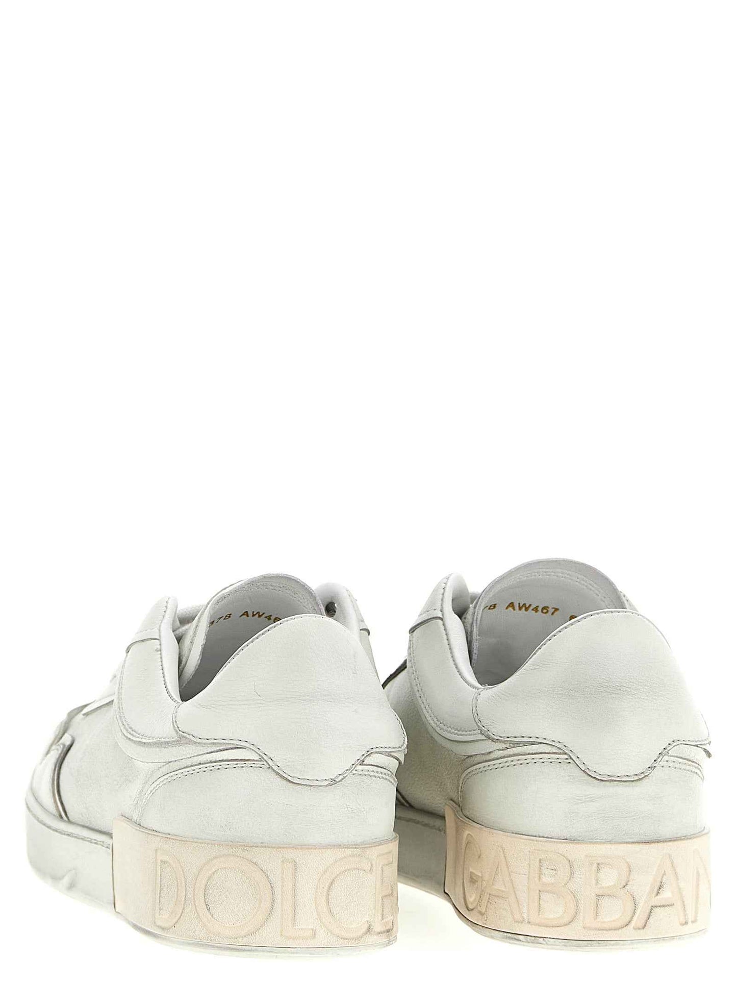 White Lamb Leather Low Top Sneakers