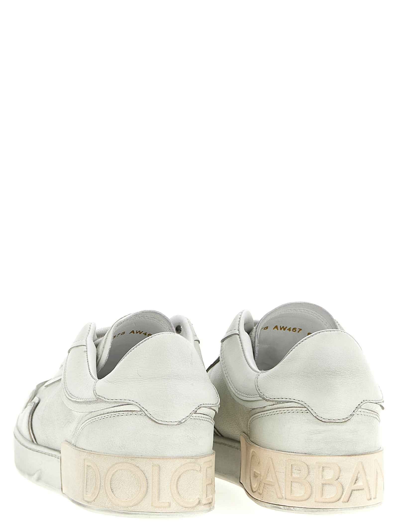 White Lamb Leather Low Top Sneakers