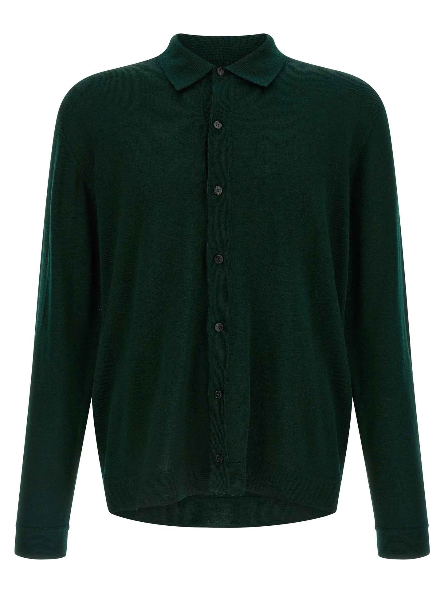 Bicolor Merino Wool Cardigan