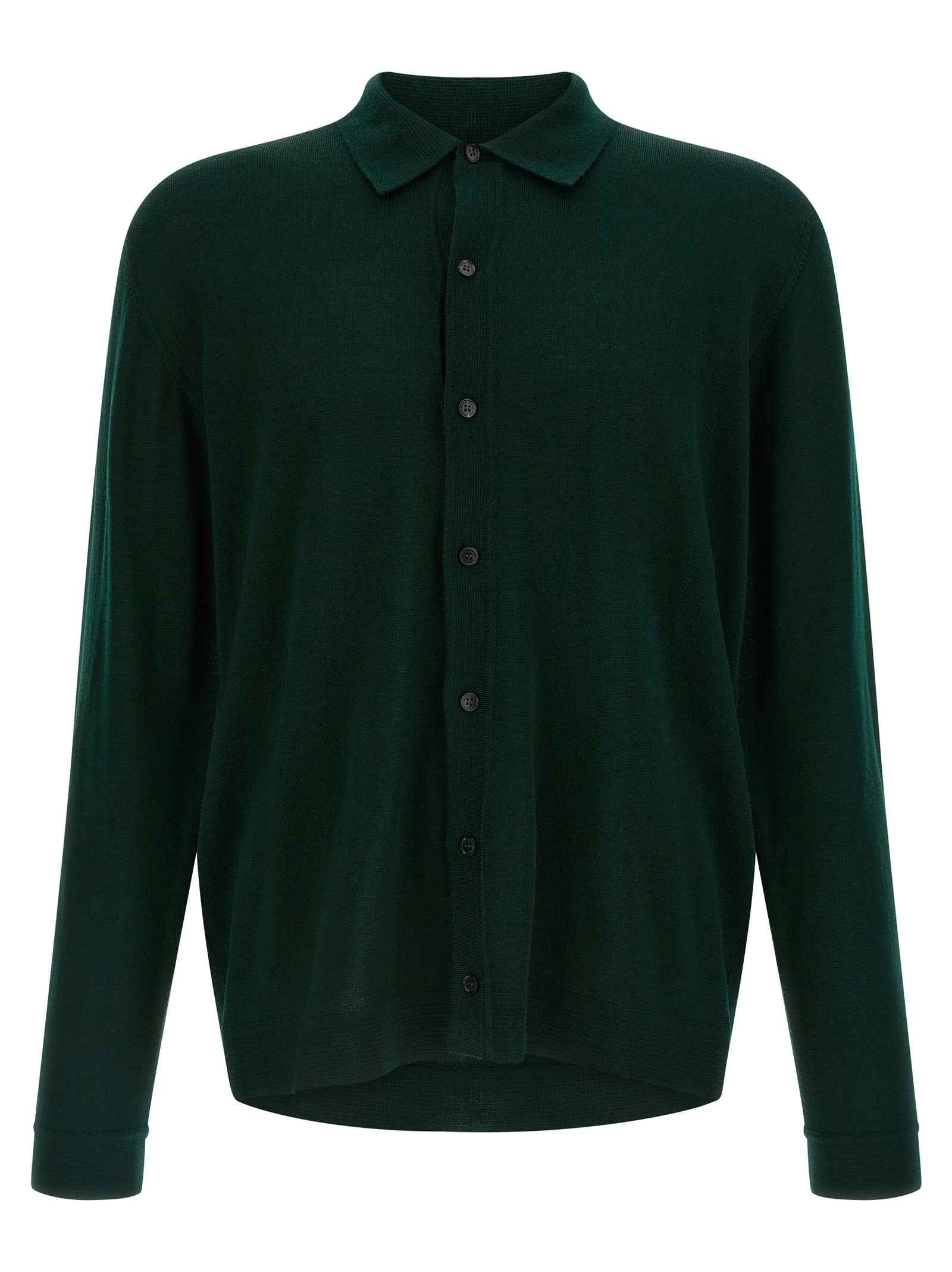 Bicolor Merino Wool Cardigan