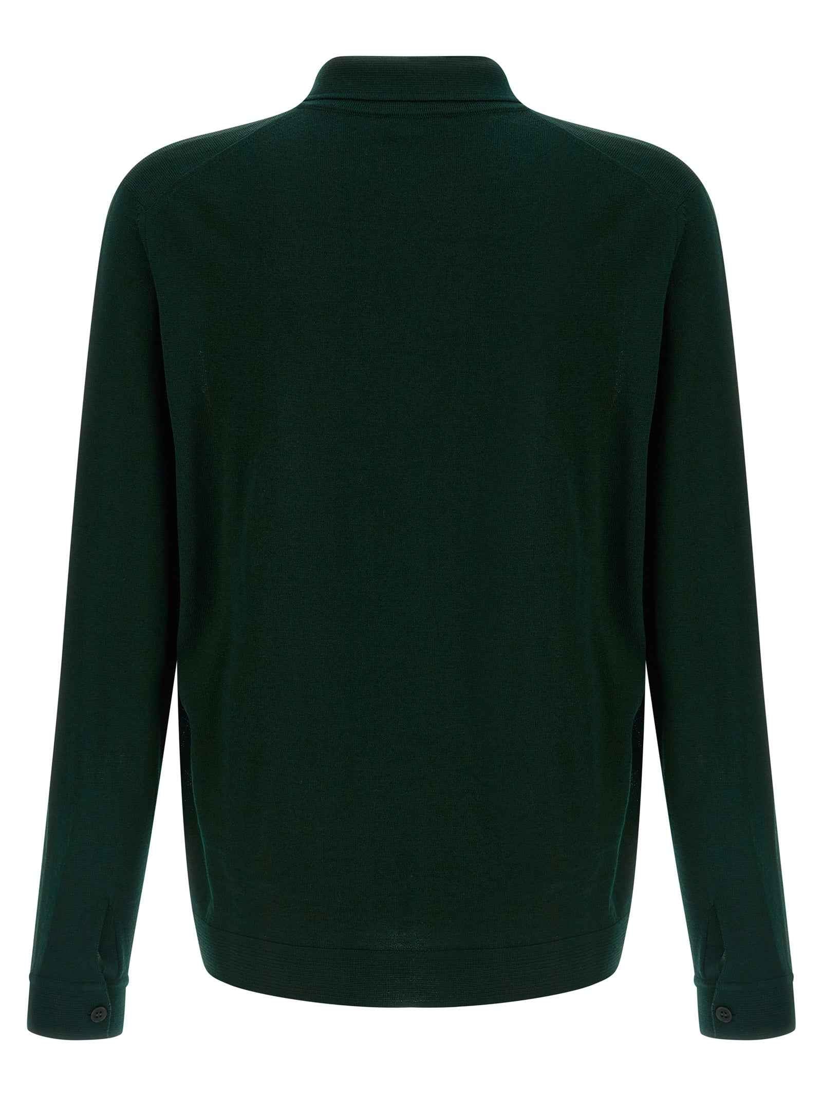 Bicolor Merino Wool Cardigan