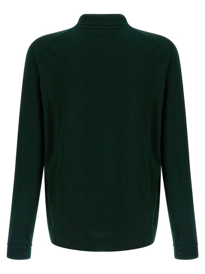 Bicolor Merino Wool Cardigan