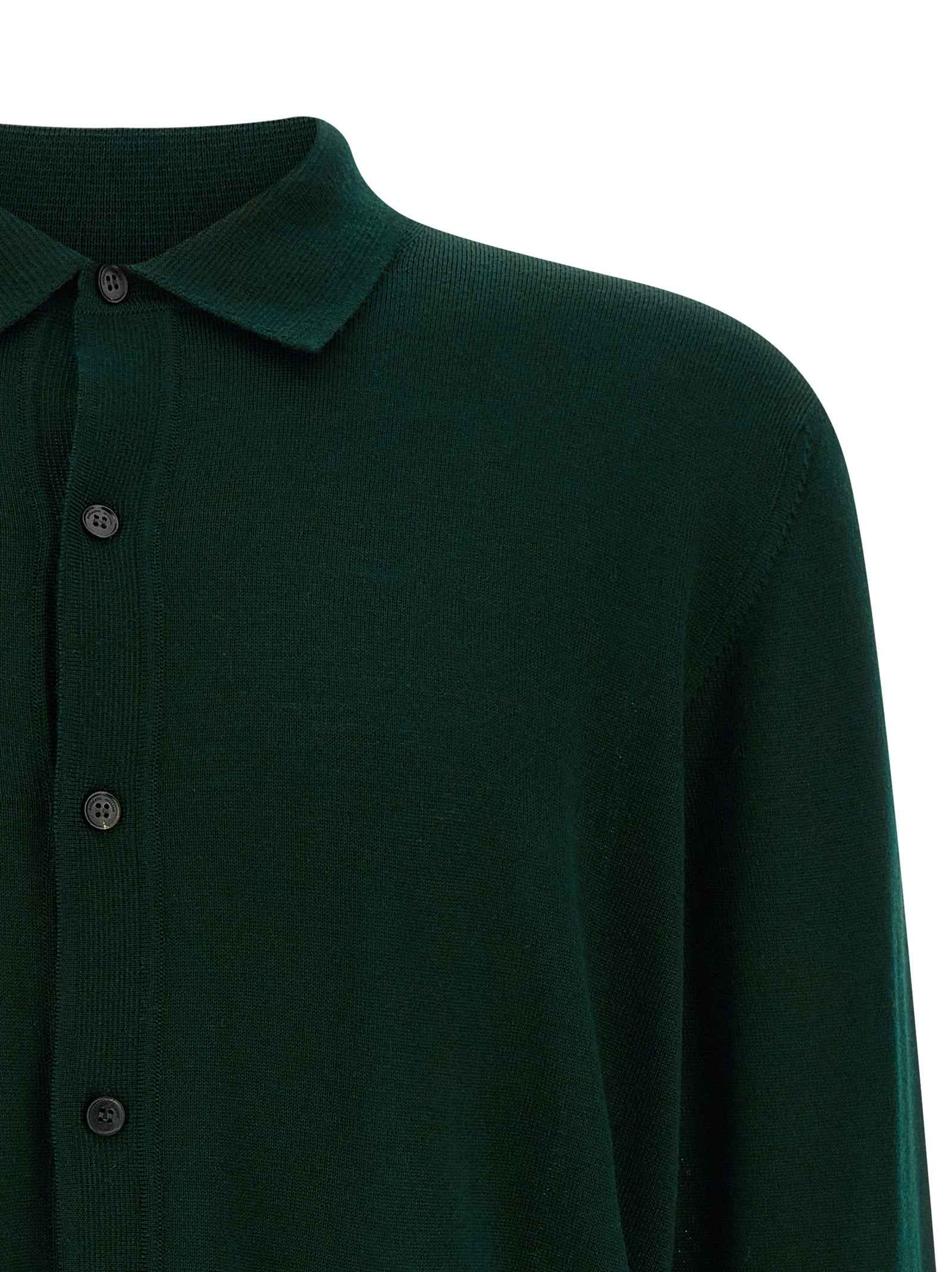 Bicolor Merino Wool Cardigan