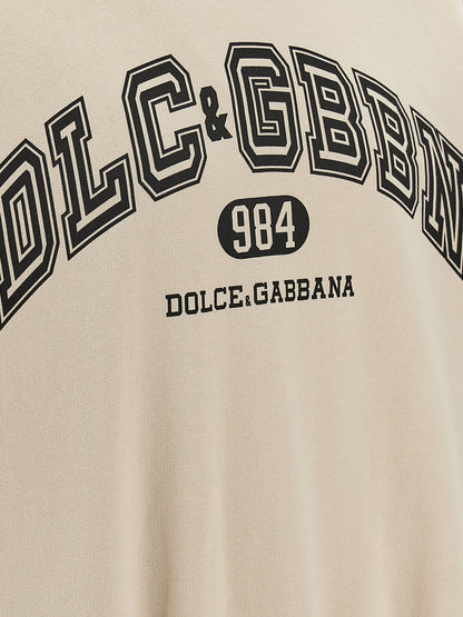 Beige Cotton Sweatshirt