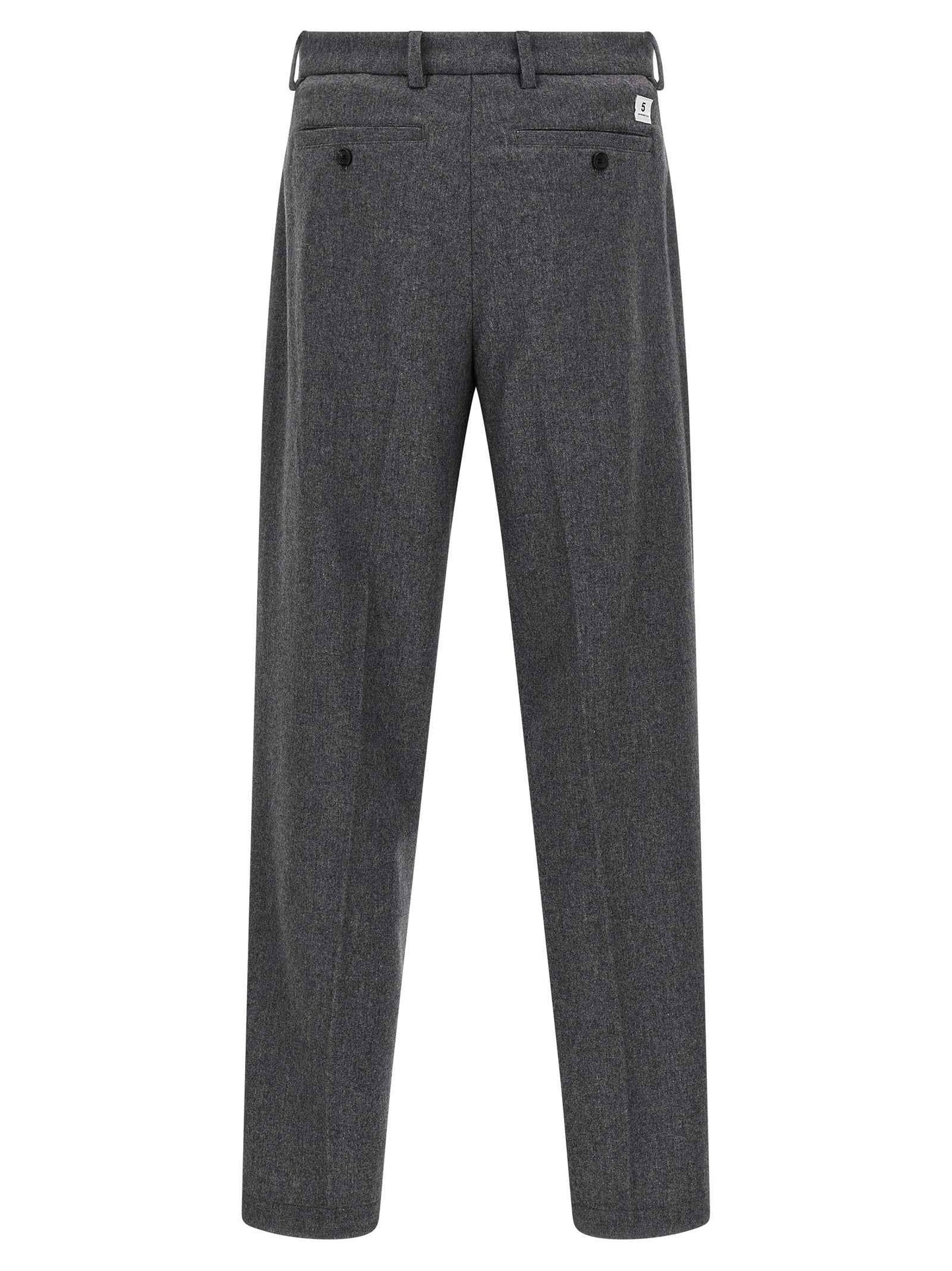 Gray Wool Casual Pants