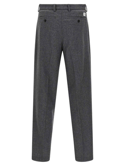 Gray Wool Casual Pants