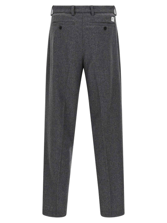 Gray Wool Casual Pants