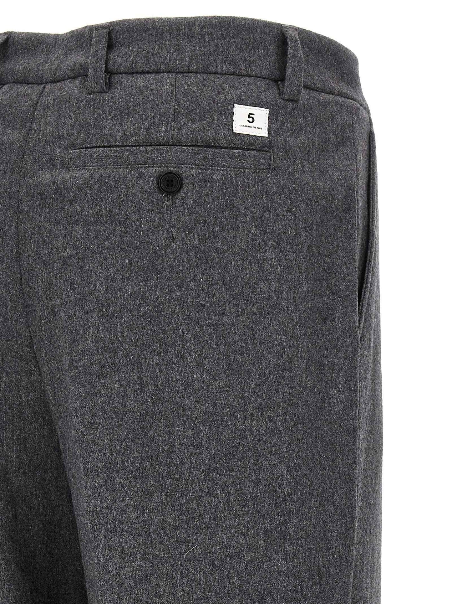 Gray Wool Casual Pants