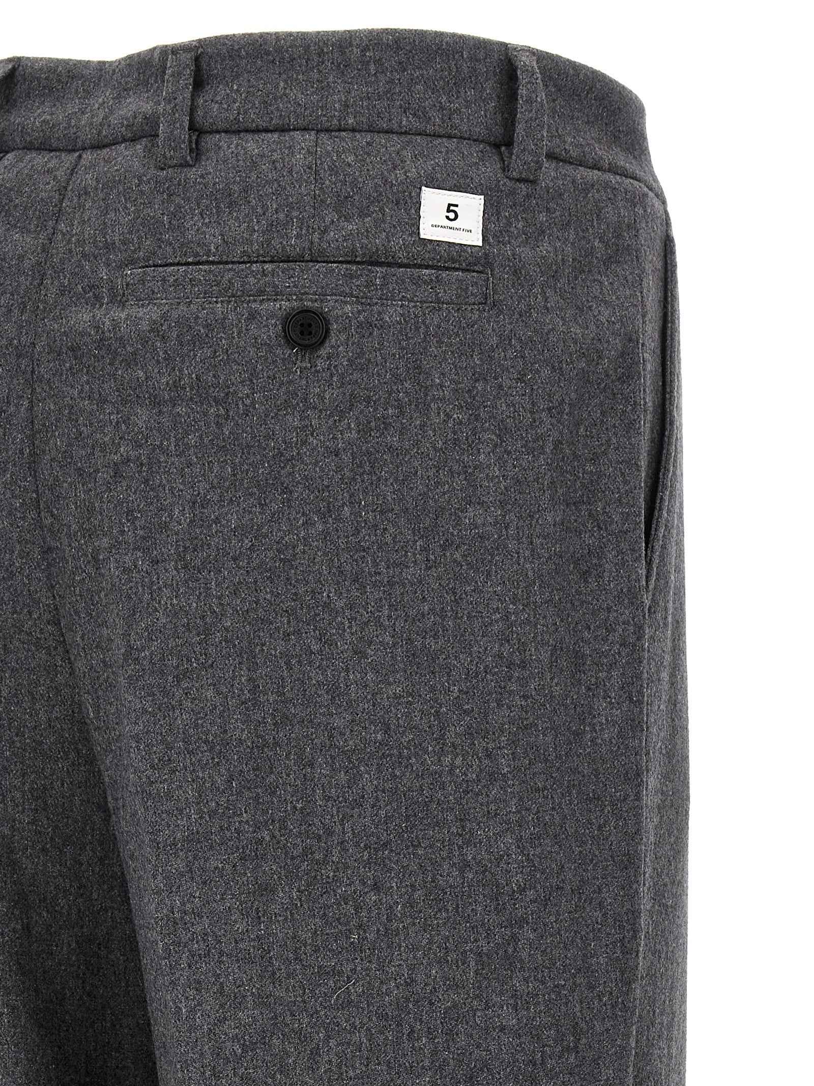 Gray Wool Casual Pants