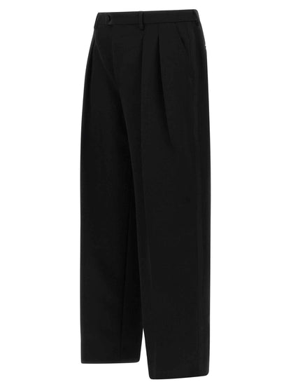 Black Virgin Wool Dress Pants