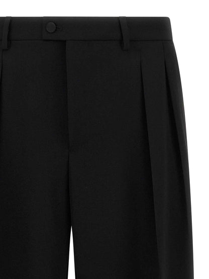 Black Virgin Wool Dress Pants