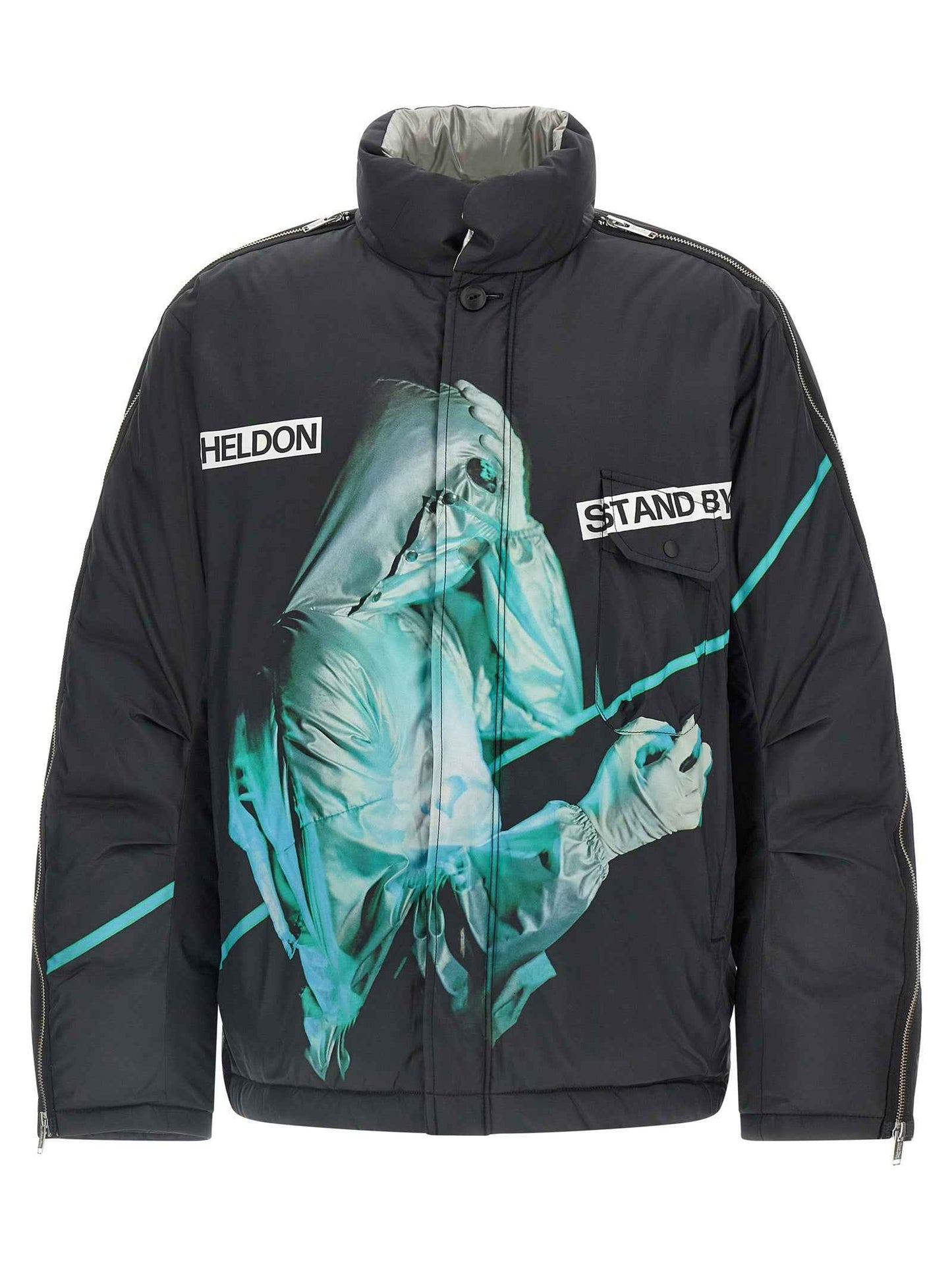 Black Polyester Shell Jacket