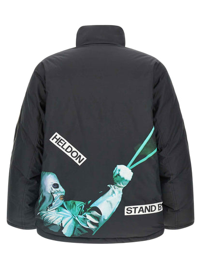 Black Polyester Shell Jacket