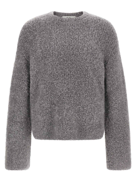 Gray Fabric Cardigan