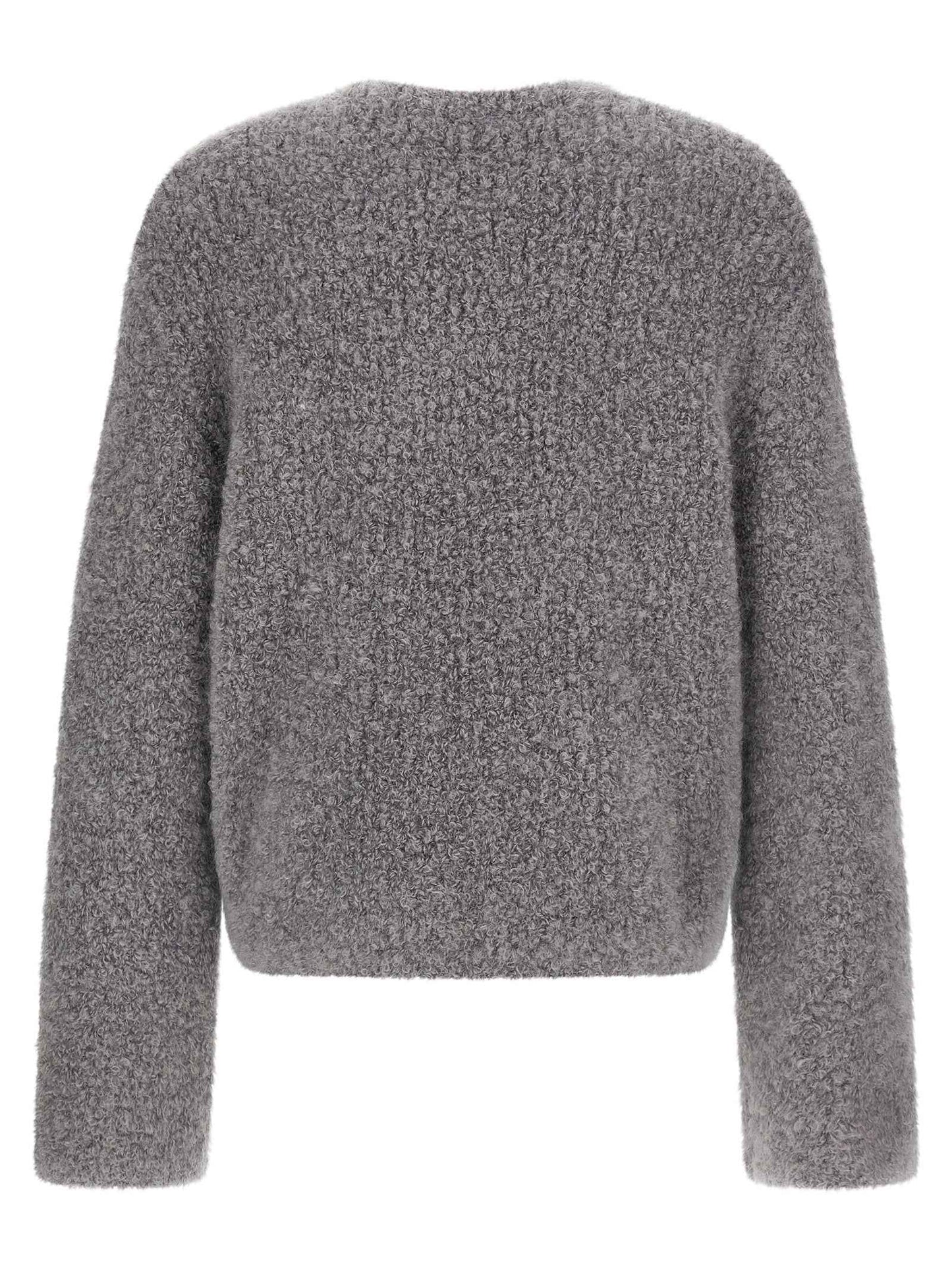 Gray Fabric Cardigan