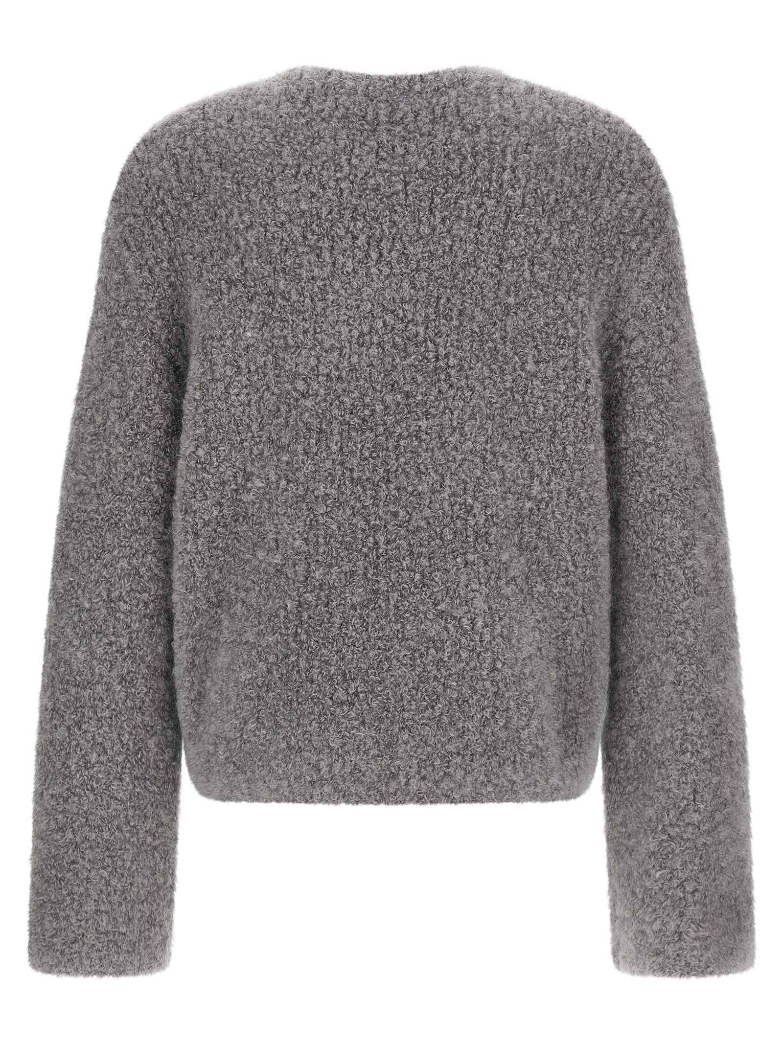 Gray Fabric Cardigan