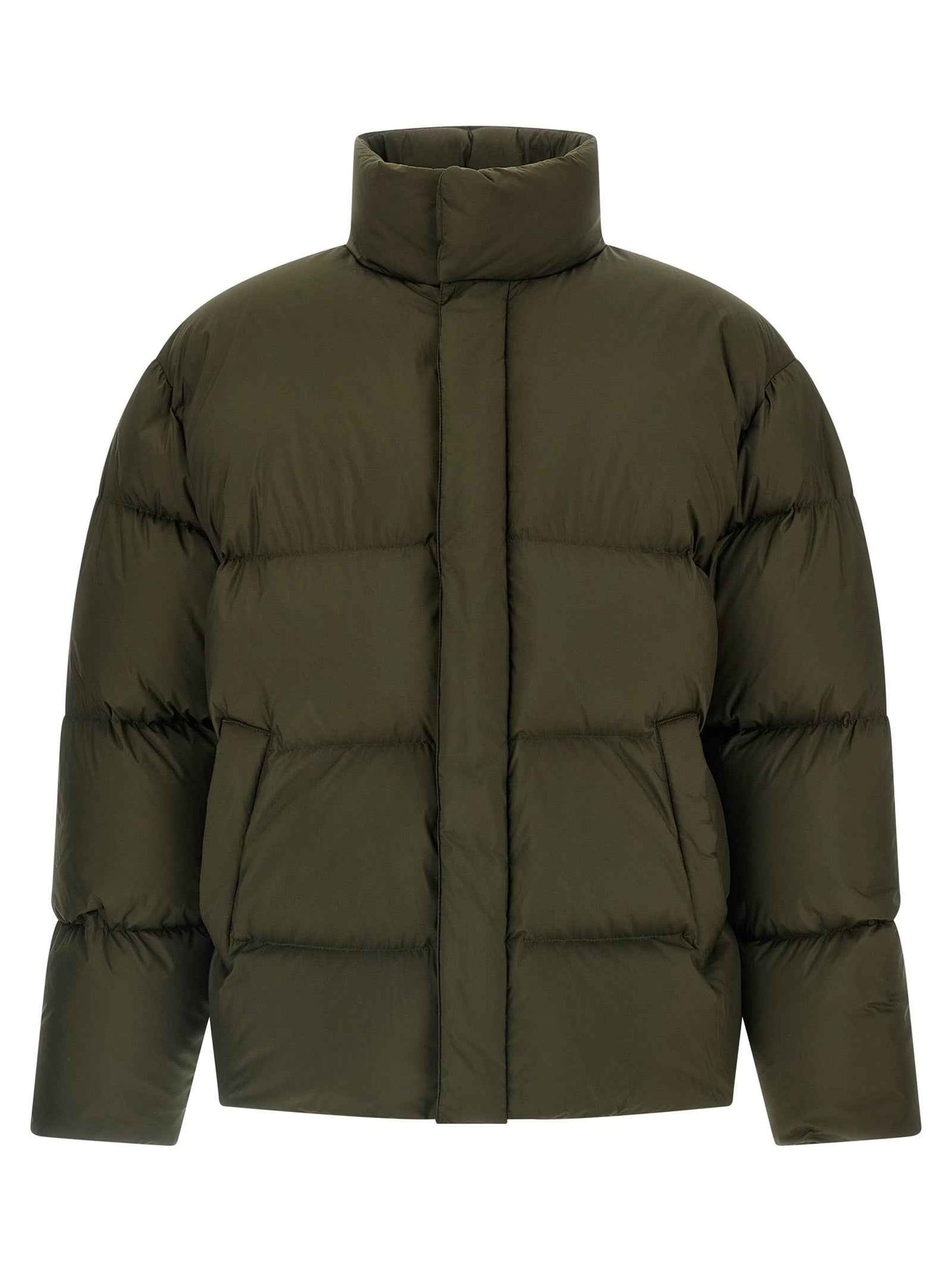 Bicolor Polyester Full-Length Jacket