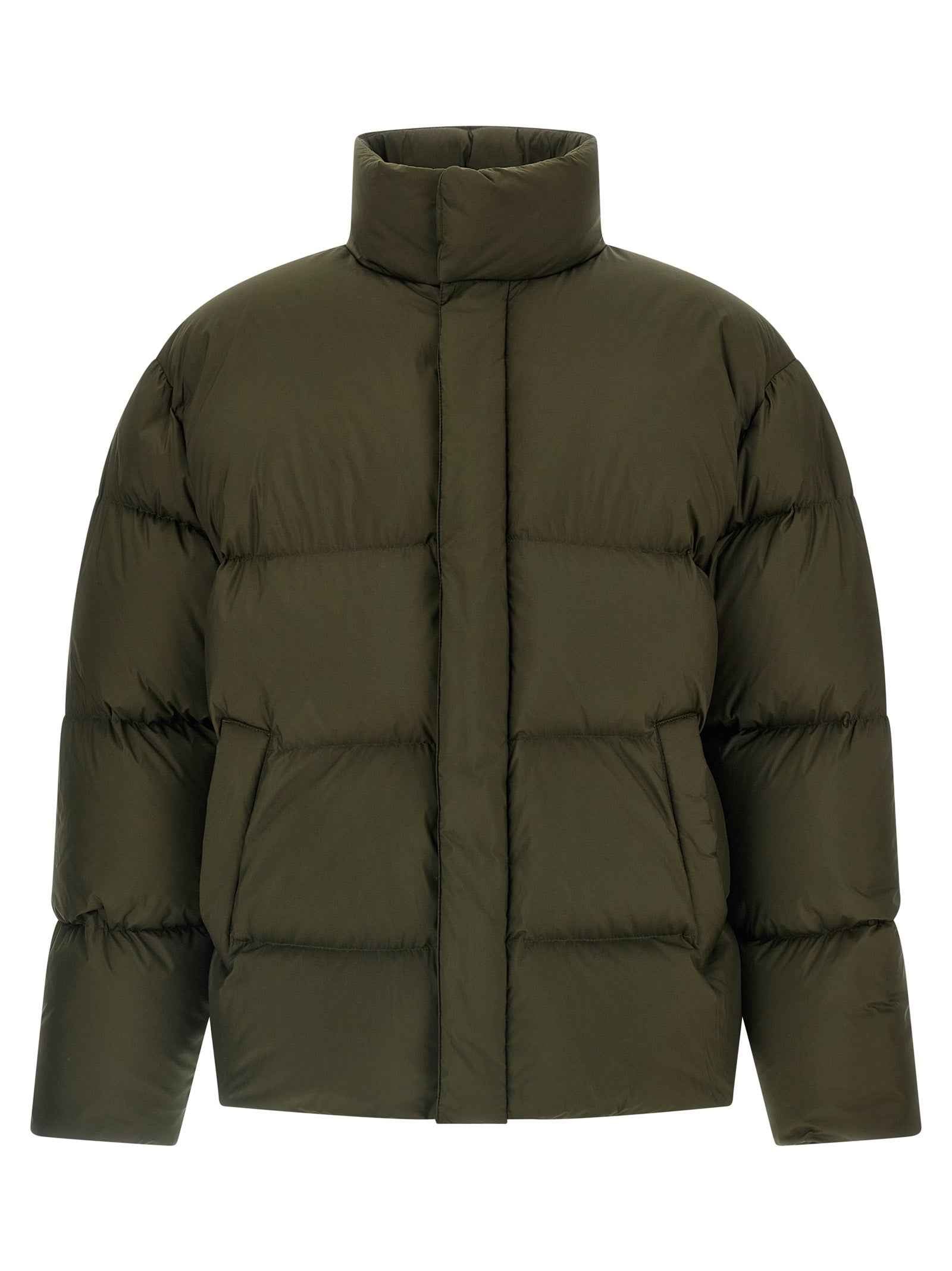 Bicolor Polyester Full-Length Jacket