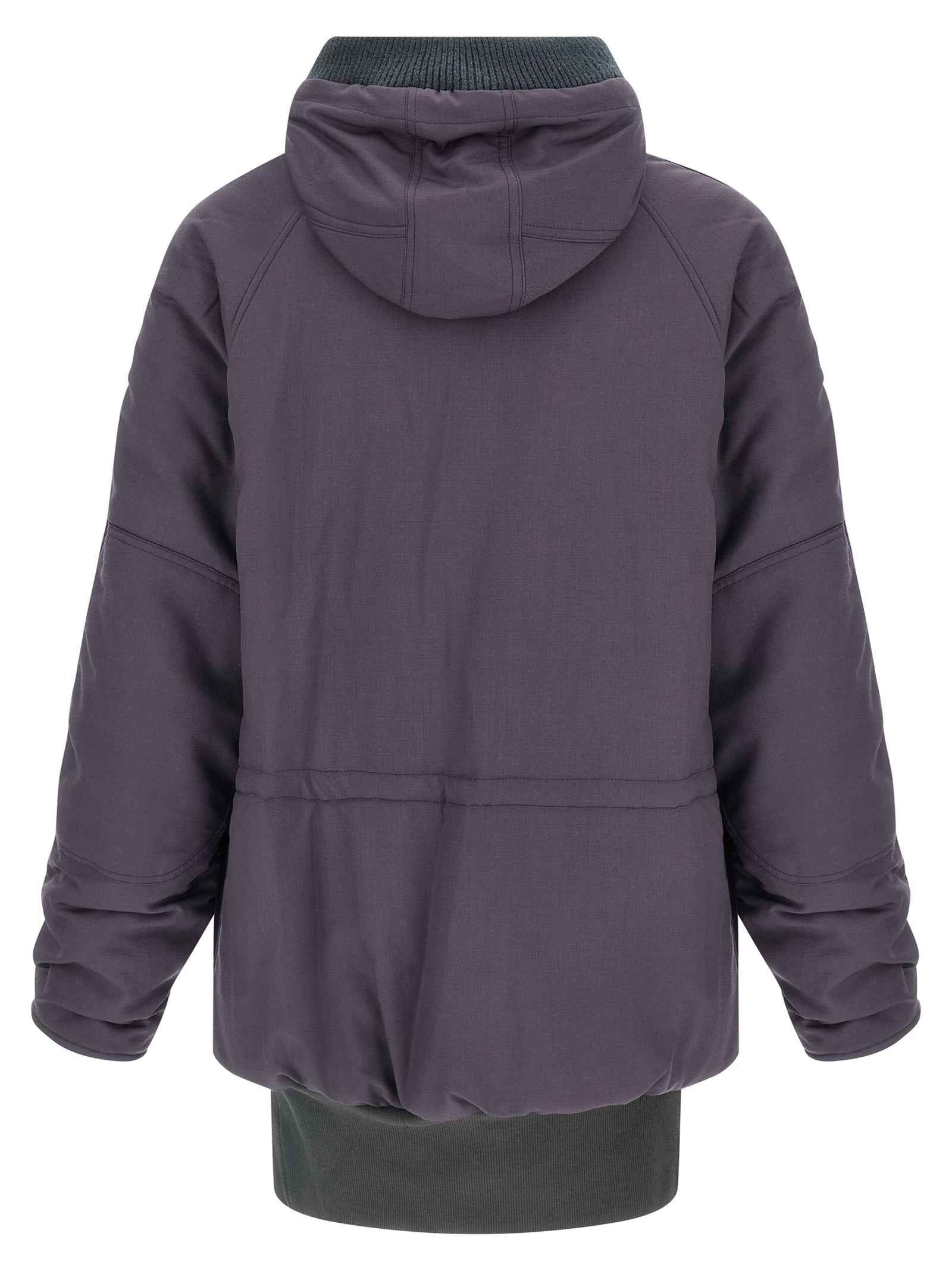 Purple Virgin Wool Parka