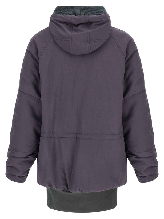 Purple Virgin Wool Parka