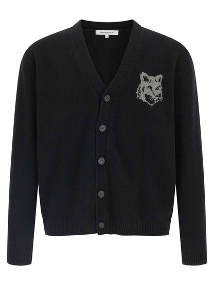 Black Merino Wool Cardigan