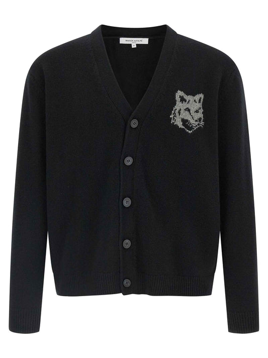Black Merino Wool Cardigan
