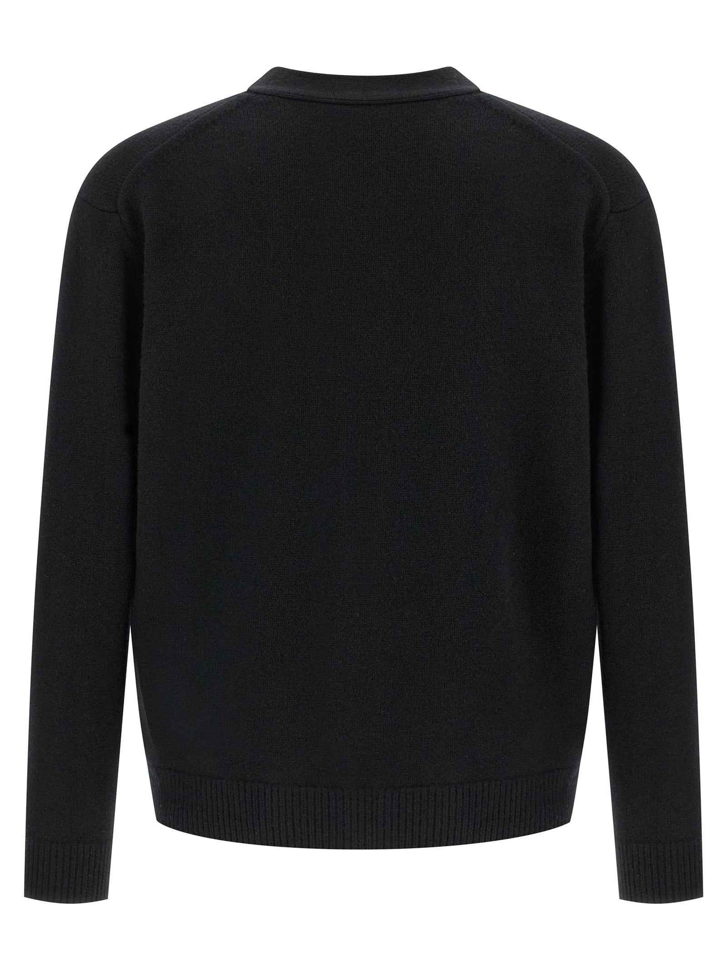 Black Merino Wool Cardigan
