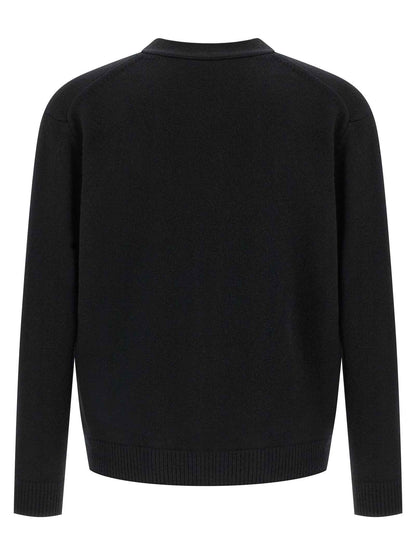 Black Merino Wool Cardigan