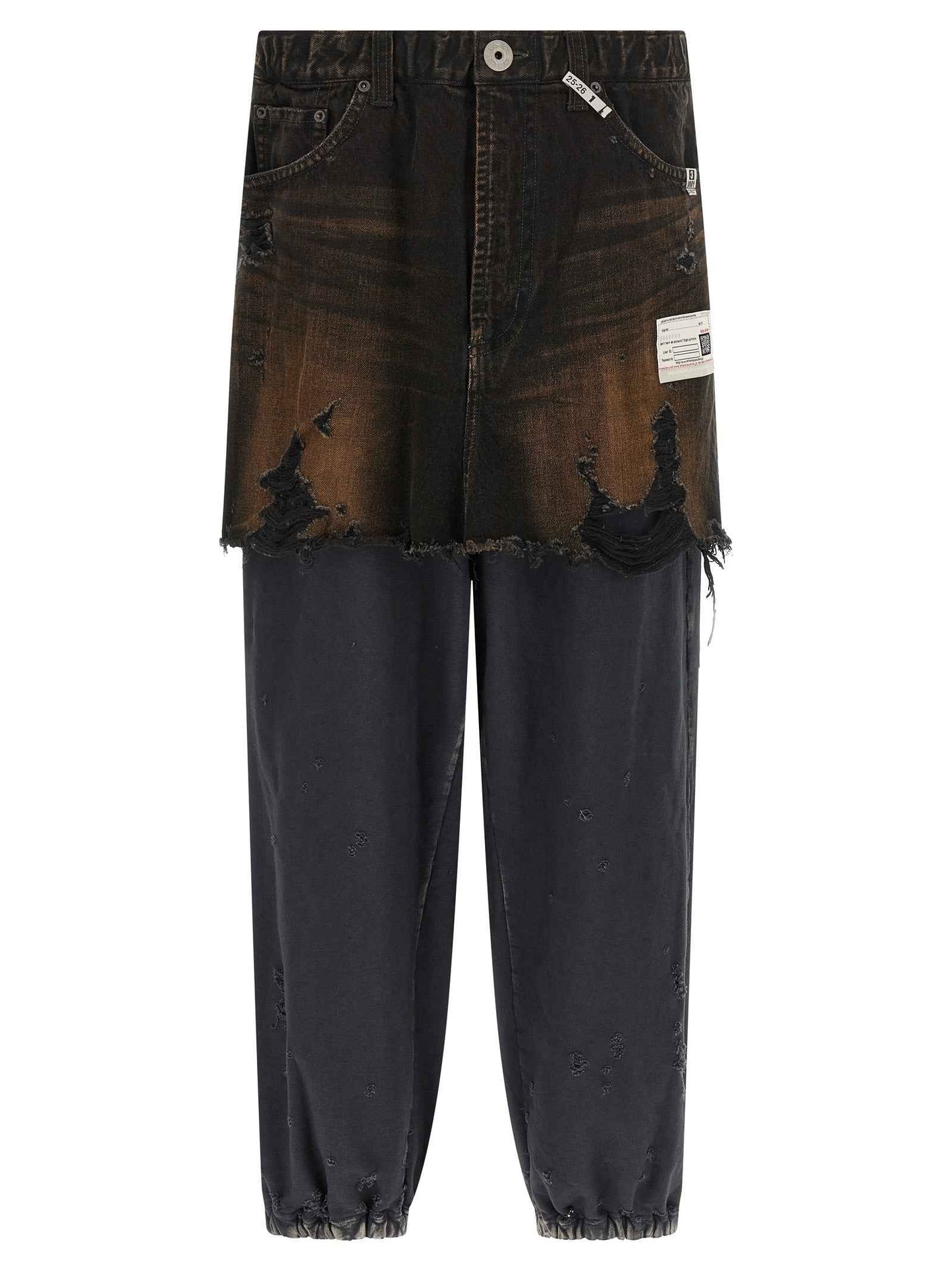 Black Cotton Casual Pants