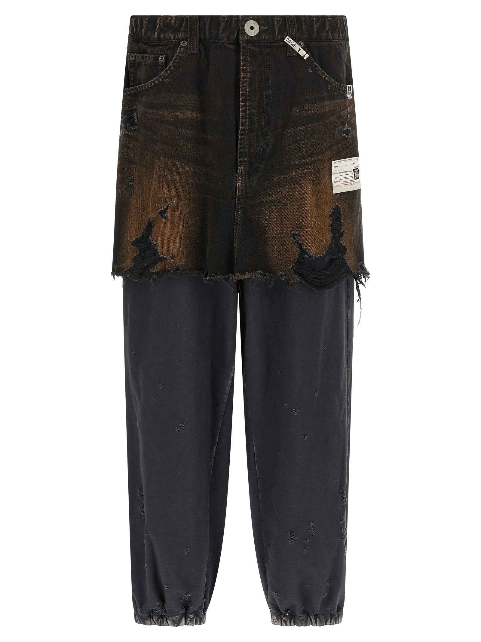 Black Cotton Casual Pants