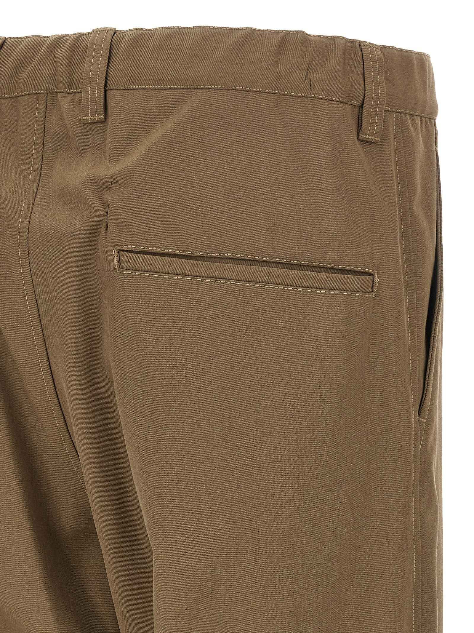 Bicolor Polyester Casual Pants