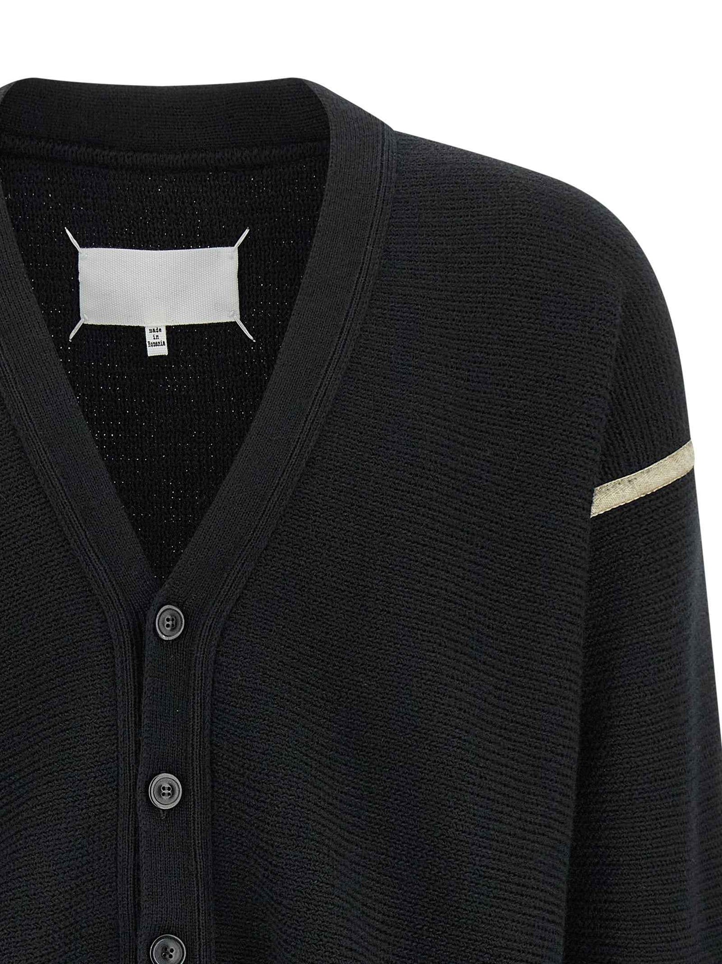 Black Virgin Wool Cardigan