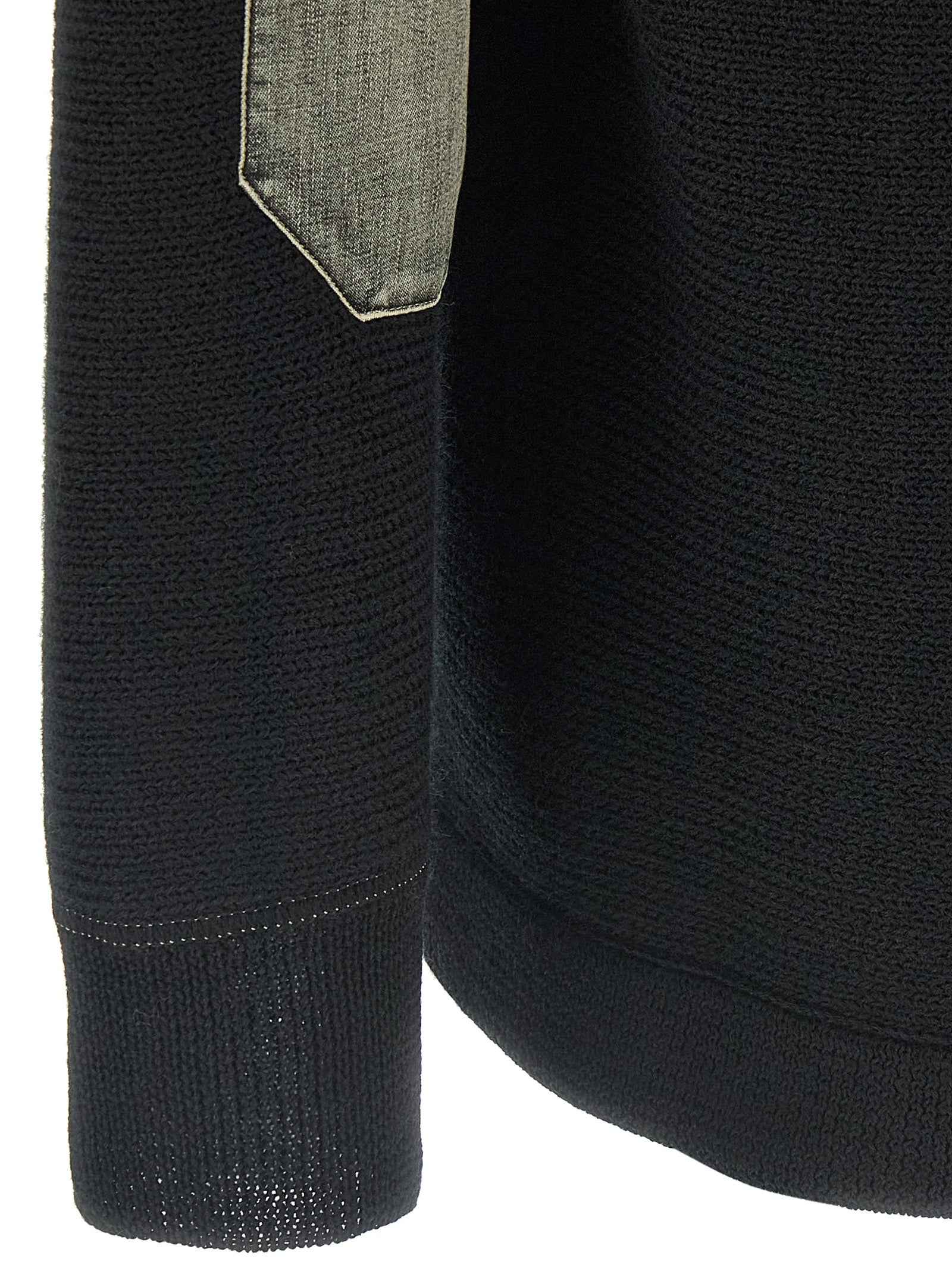 Black Virgin Wool Cardigan