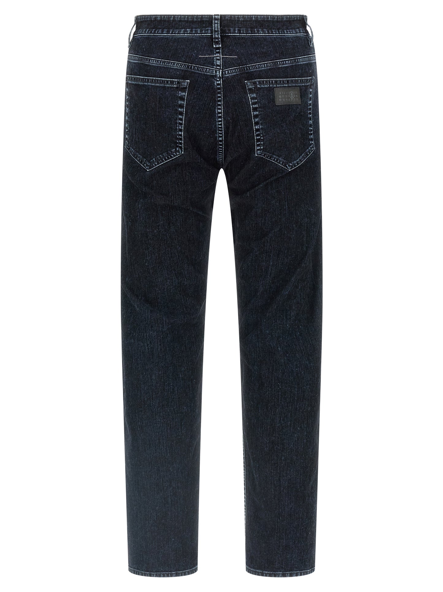 Black Cotton Straight-Leg Jeans