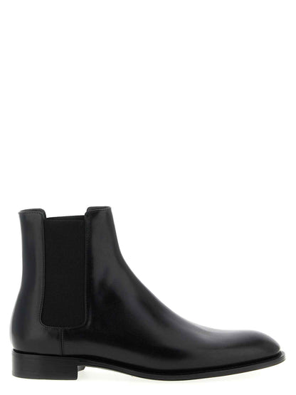 Black Calfskin Chelsea Boots