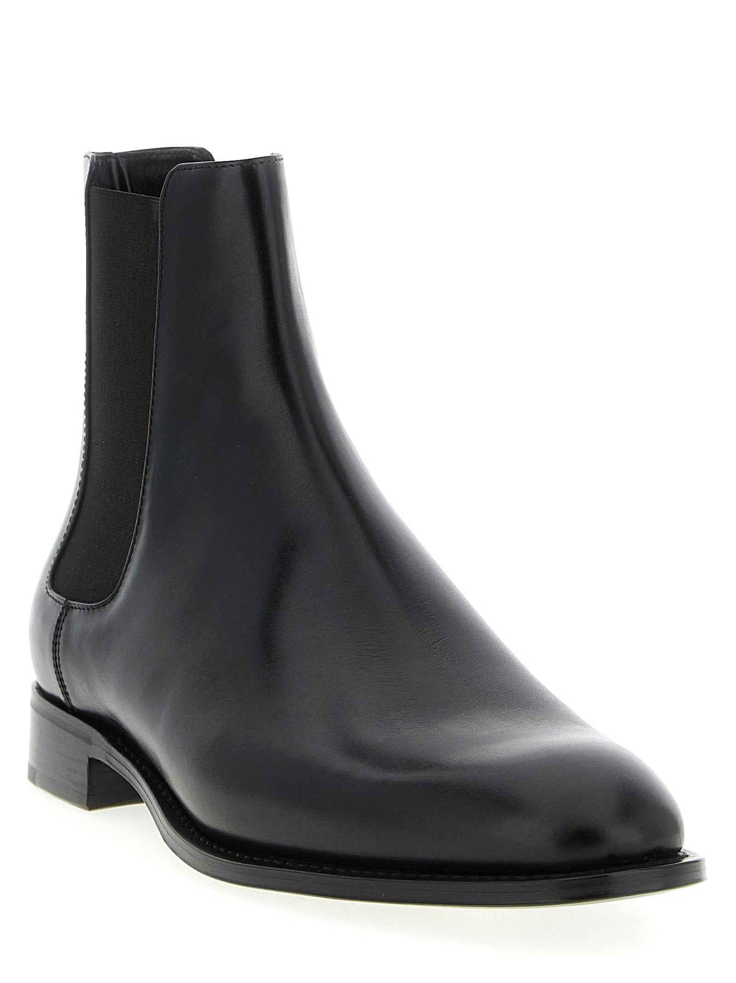 Black Calfskin Chelsea Boots