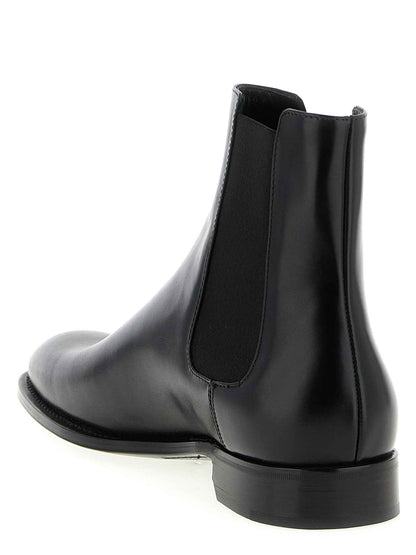Black Calfskin Chelsea Boots
