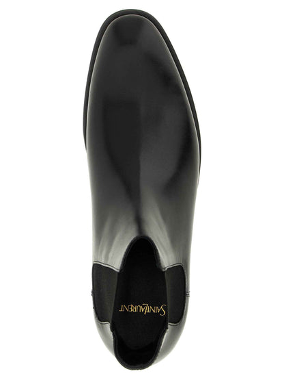 Black Calfskin Chelsea Boots